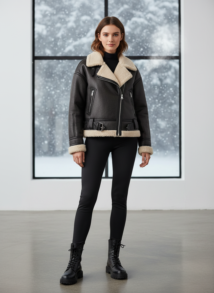 Malika Faux Shearling Winterjas – Extra Warm & Casual
