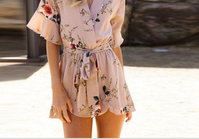 Vrolijke Flora jumpsuit voor dames met bloemendessin