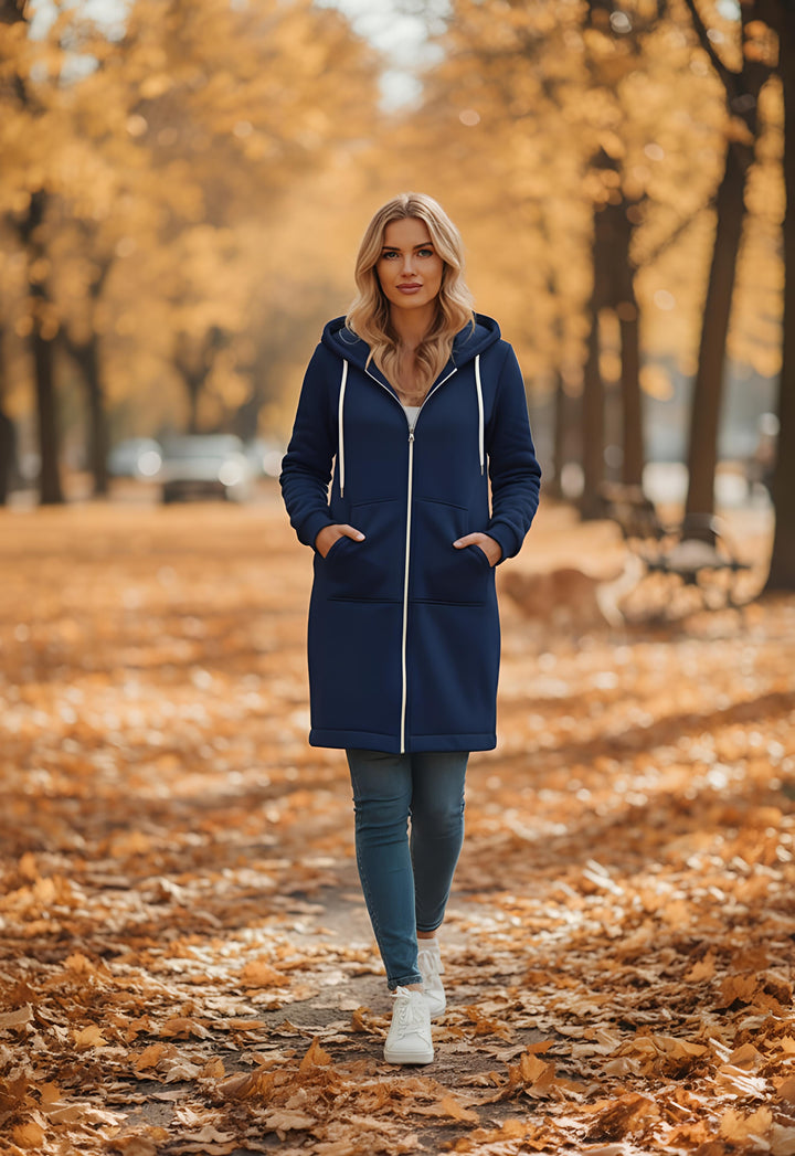 Iris Hoodie Coat – Lange Warme Hoodie met Capuchon
