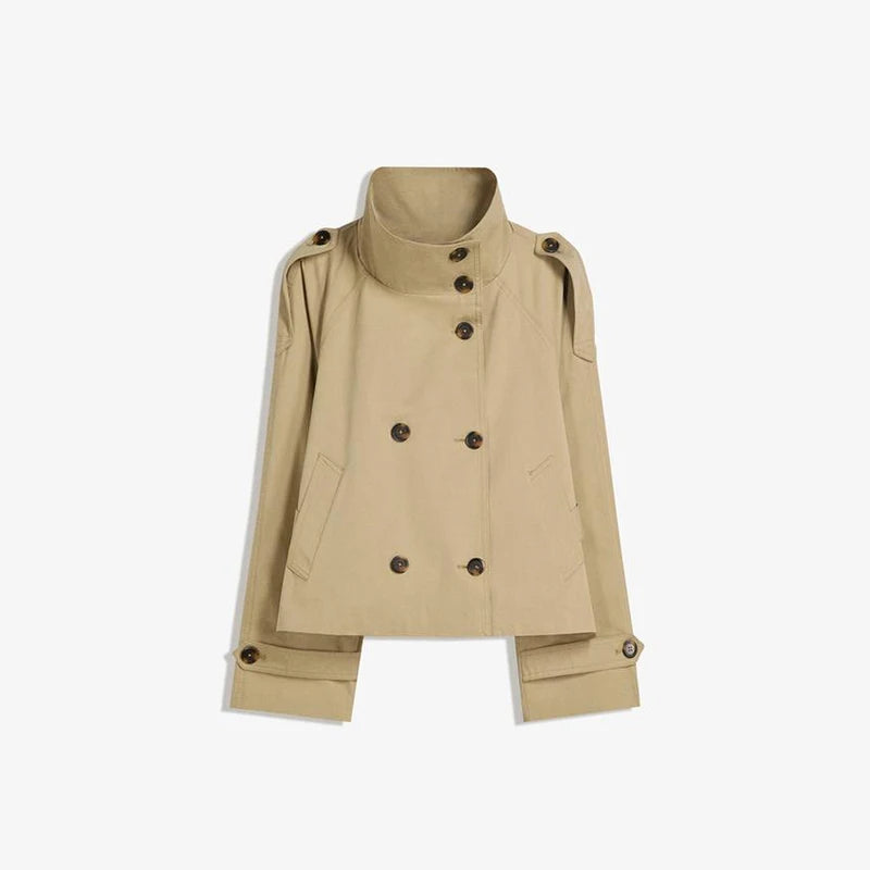 Roos Cropped Trenchcoat – Chic & Elegant