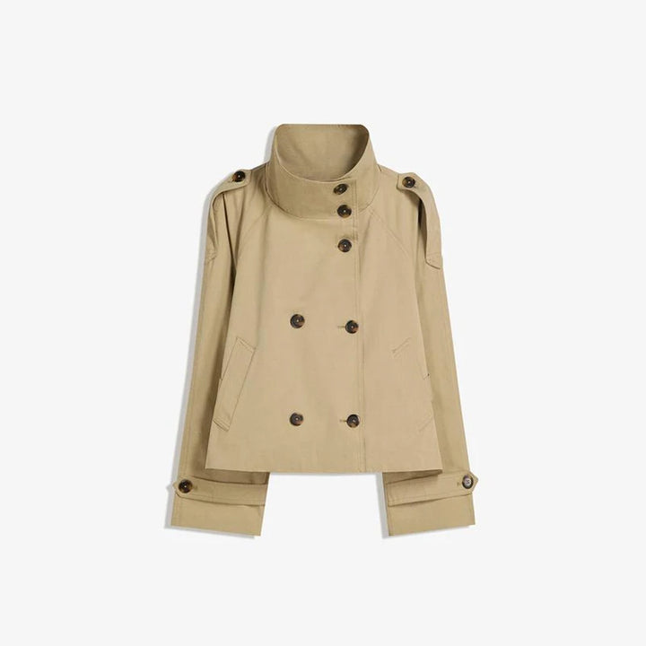 Roos Cropped Trenchcoat – Chic & Elegant