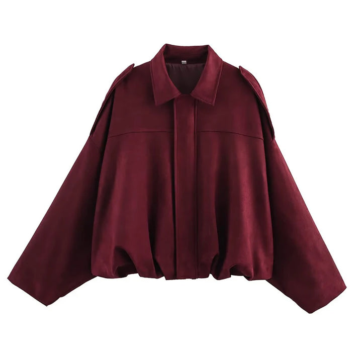 Diana Jacket – Oversized Bomber in Olijfgroen