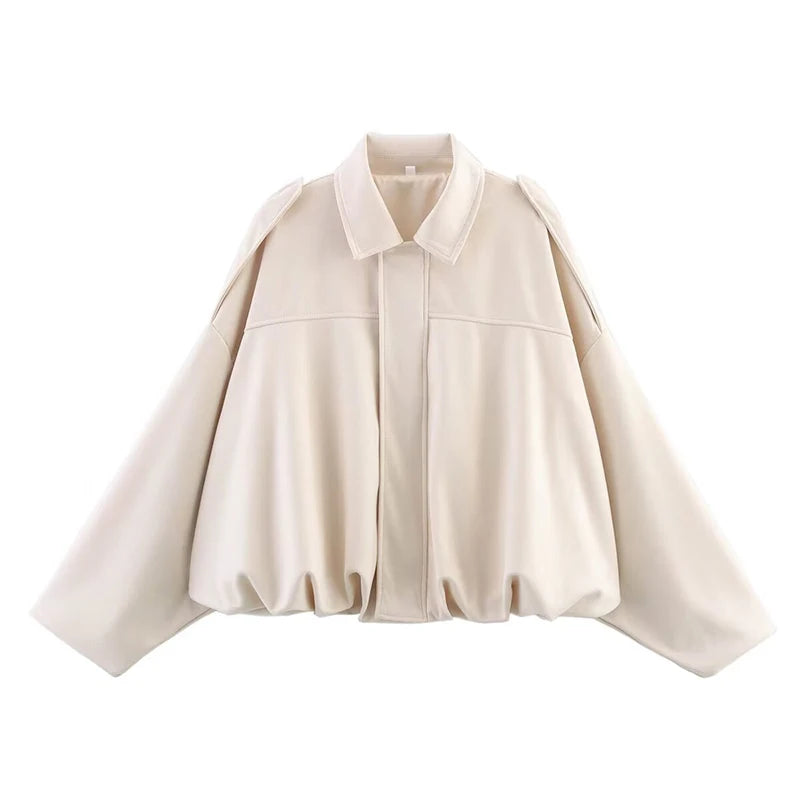 Diana Jacket – Oversized Bomber in Olijfgroen
