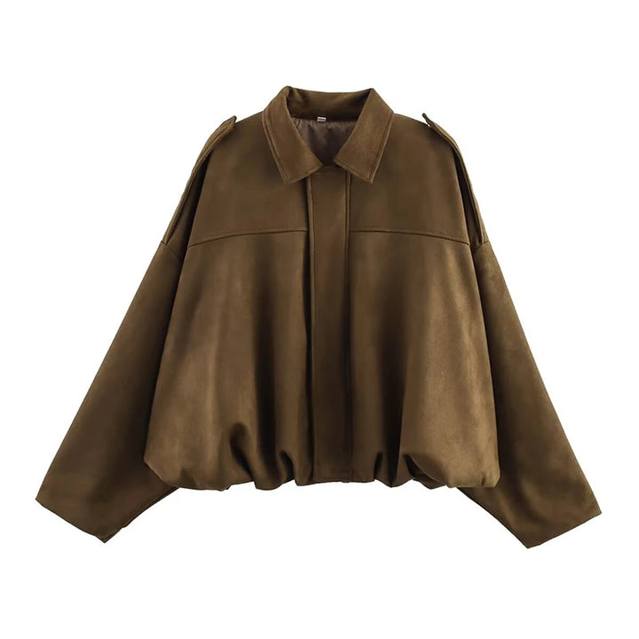 Diana Jacket – Oversized Bomber in Olijfgroen
