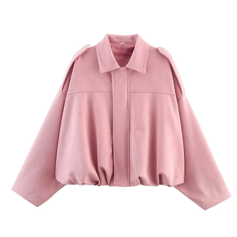 Diana Jacket – Oversized Bomber in Olijfgroen