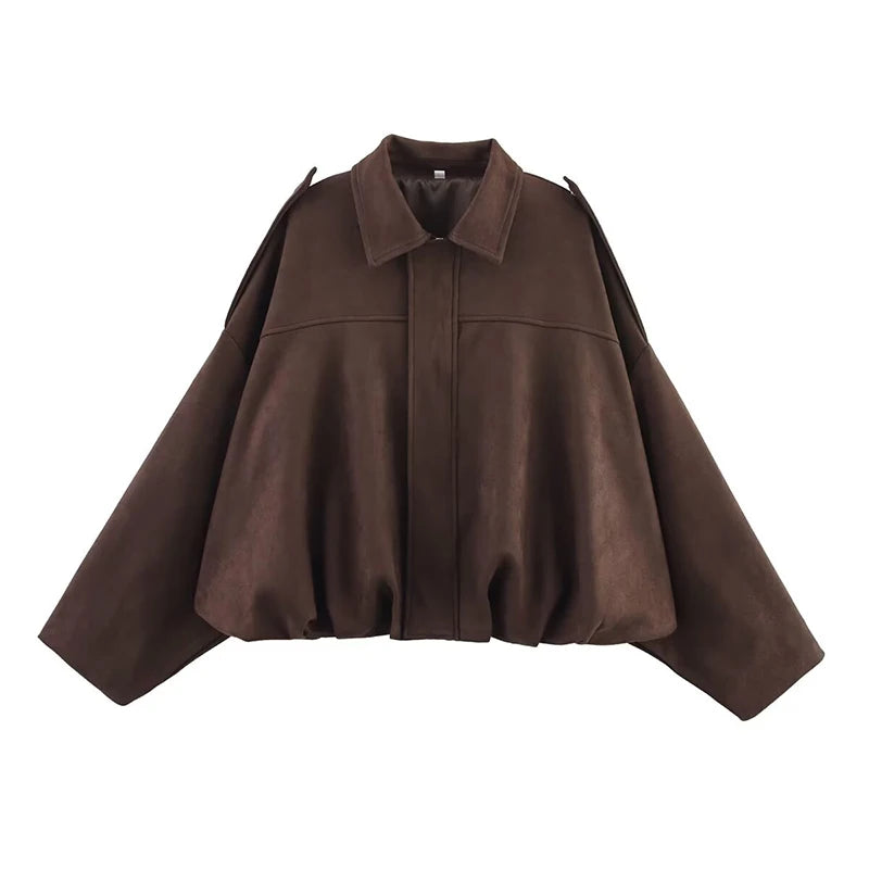 Diana Jacket – Oversized Bomber in Olijfgroen