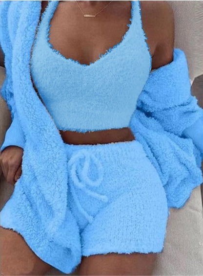 Stijlvolle blauwe Liv pyjama voor dames perfect voor thuis VillanoMode