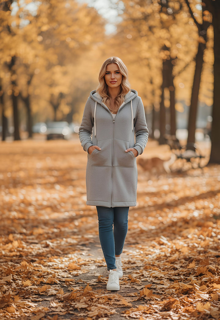 Iris Hoodie Coat – Lange Warme Hoodie met Capuchon