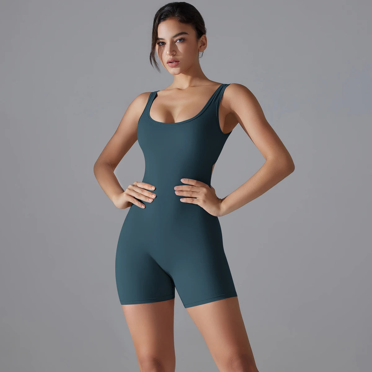 Dames jumpsuit shaping effect workout kleding
