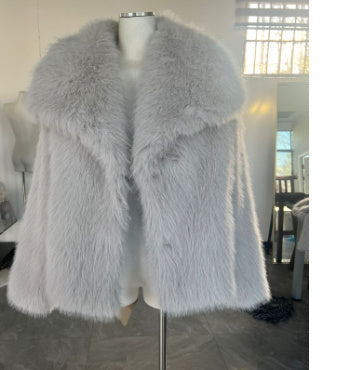 Voorjaar Plush Jas – Lichte, Casual Kraagloze Jas met Lange Mouwen - Villano mode