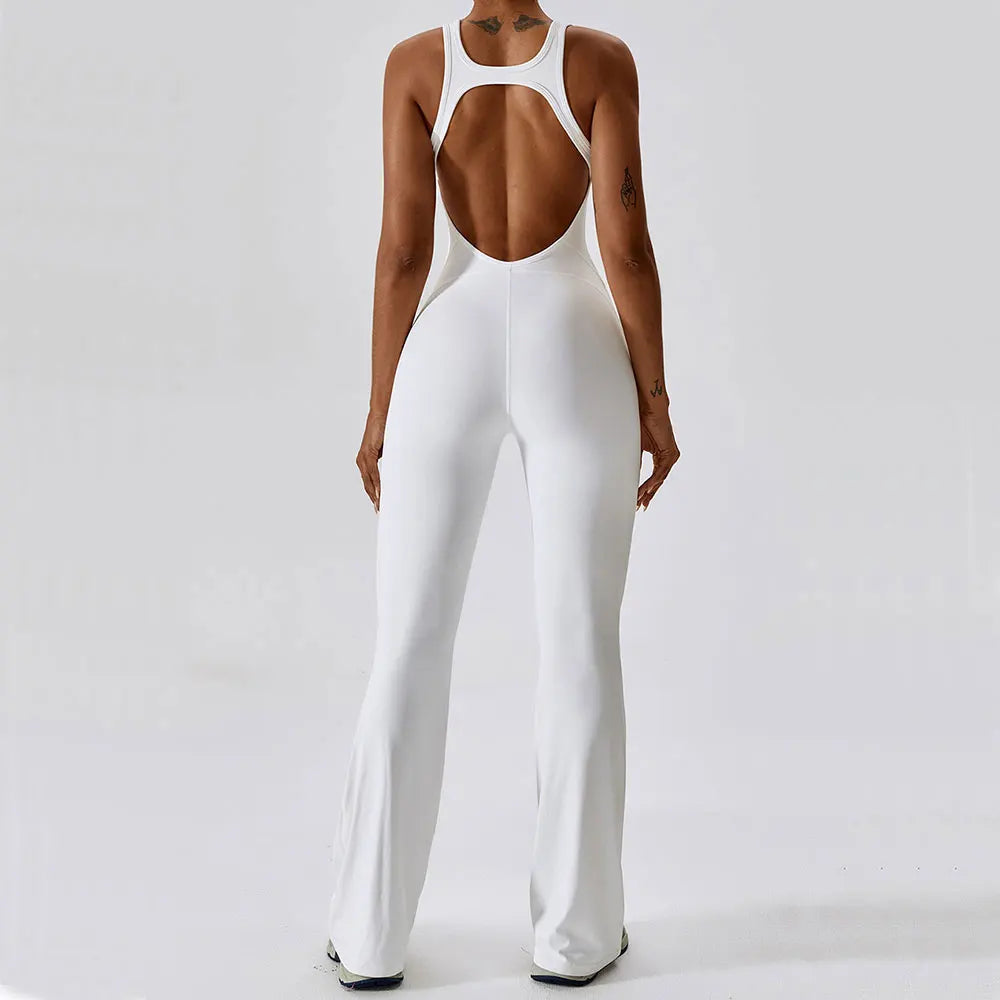 Solid sport jumpsuit met billift effect Isabelle VillanoMode